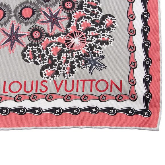Louis Vuitton Silk Fleur de Coral Reef 90cm Scarf - Picture 4 of 4